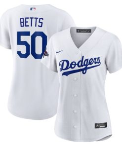 Alternative view of Mookie Betts Los Angeles Dodgers Nike Women's 2024 World Series Champions Home Replica Player Jersey - White