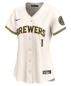 Alternative view of Milwaukee Brewers Nike Women's #1 Mom Home Limited Jersey - Cream