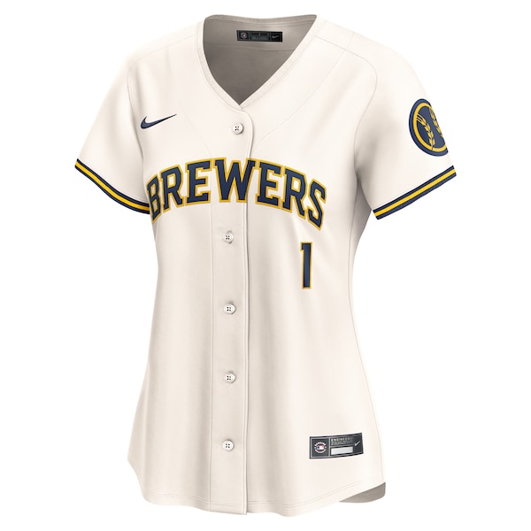 Milwaukee Brewers Nike Women's #1 Mom Home Limited Jersey - Cream - Image 2