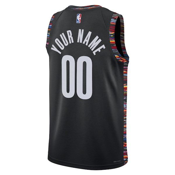 Brooklyn Nets Nike Unisex 2025/26 City Edition Swingman Custom Jersey - Black - Image 3