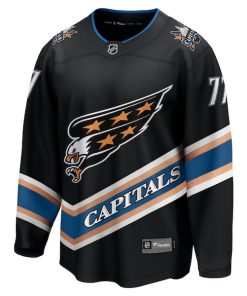 Alternative view of TJ Oshie Washington Capitals  Alternate 50th Anniversary Premier Breakaway Player Jersey - Black