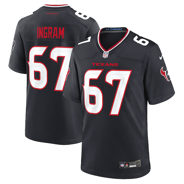 Ed Ingram Houston Texans Nike Team Game Jersey - Navy
