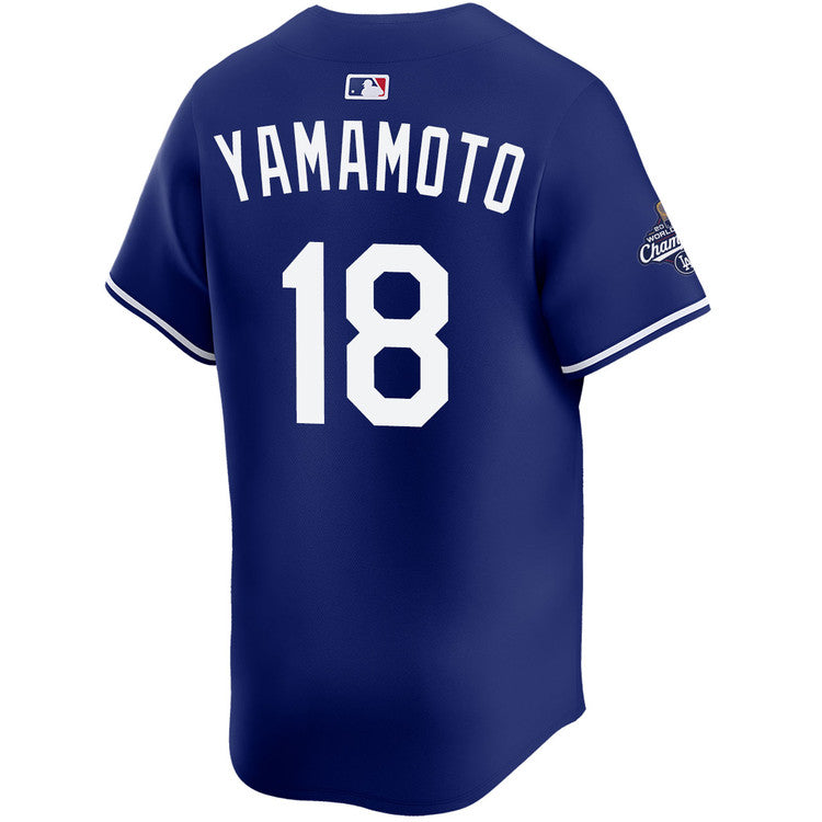 Yoshinobu Yamamoto Los Angeles Dodgers Nike 2025 World Series Champions Home Replica Jersey - Royal - Image 2