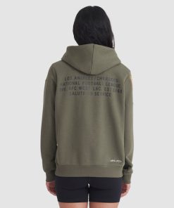 Alternative view of Los Angeles Chargers Nike Women's 2025 Salute to Service Sideline Standard Issue Dri-FIT Hoodie - Olive