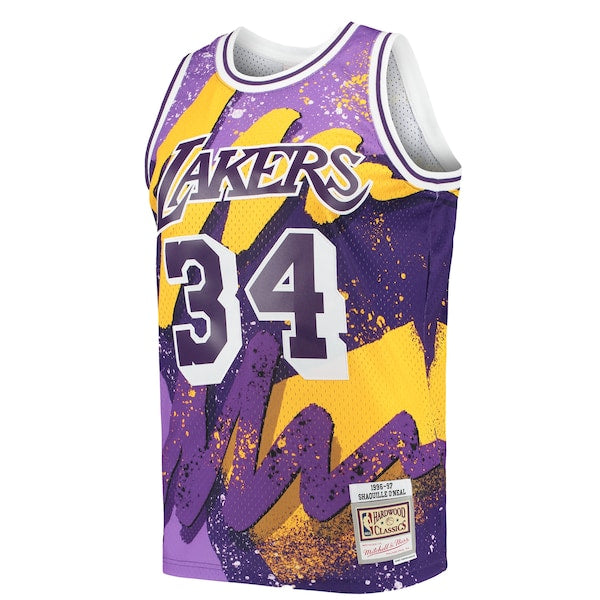 Shaquille O'Neal Los Angeles Lakers Hardwood Classics 1996/97 Hyper Hoops Swingman Jersey - Purple - Image 2