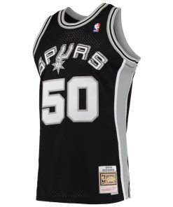 Alternative view of David Robinson San Antonio Spurs 1991/92 Hardwood Classics Swingman Jersey - Black