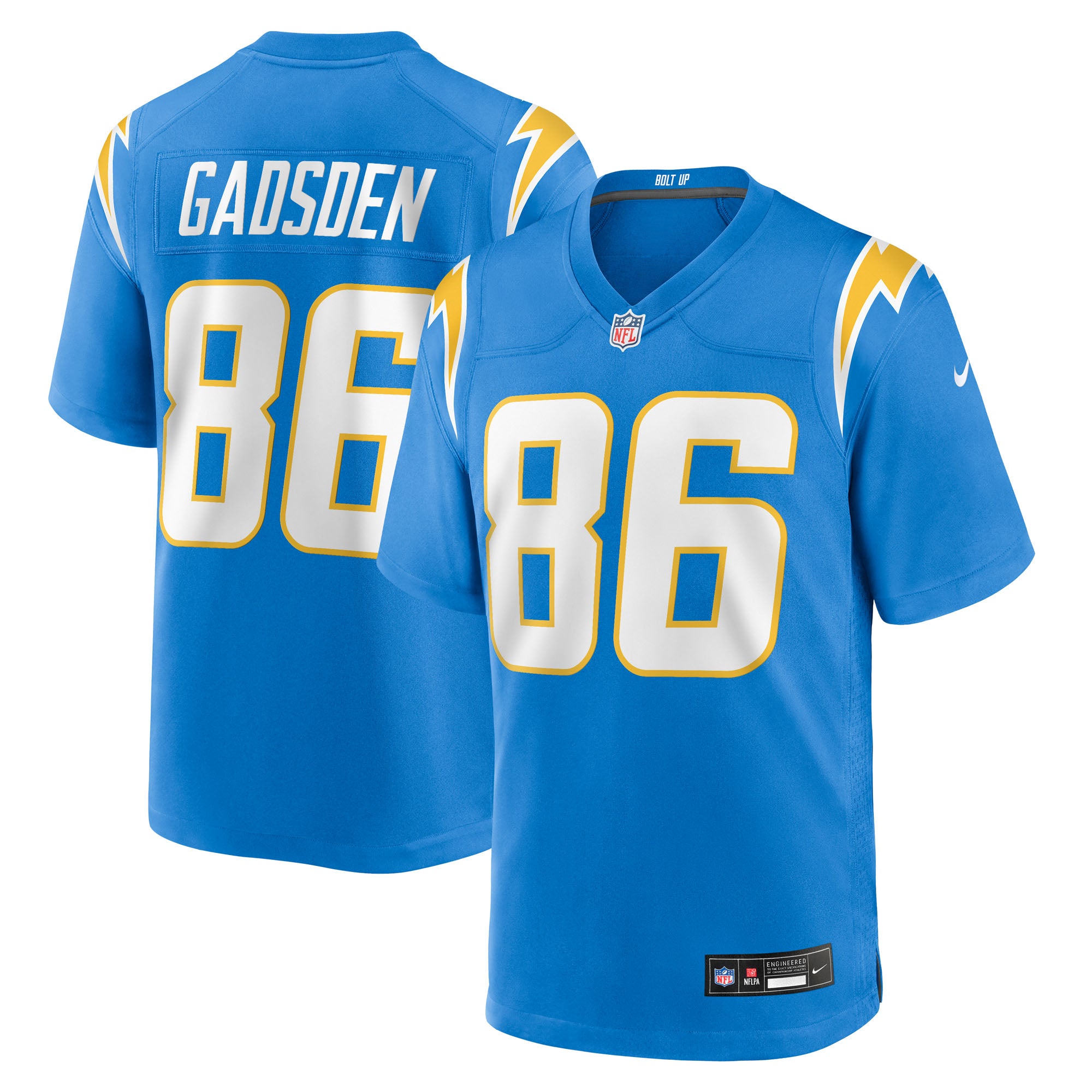 Oronde Gadsden Los Angeles Chargers Nike Alternate 2 Super Chargers Game Jersey - Navy/Powder Blue/Gold - Image 7