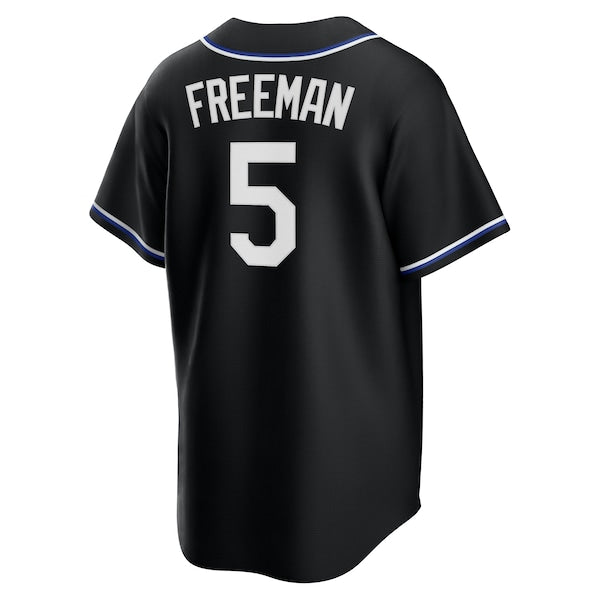 Freddie Freeman Los Angeles Dodgers Nike Youth Lights Out Replica Player Jersey - Black - Image 3