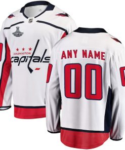 Washington Capitals 2018 Stanley Cup Champions Away Breakaway Custom Jersey - White