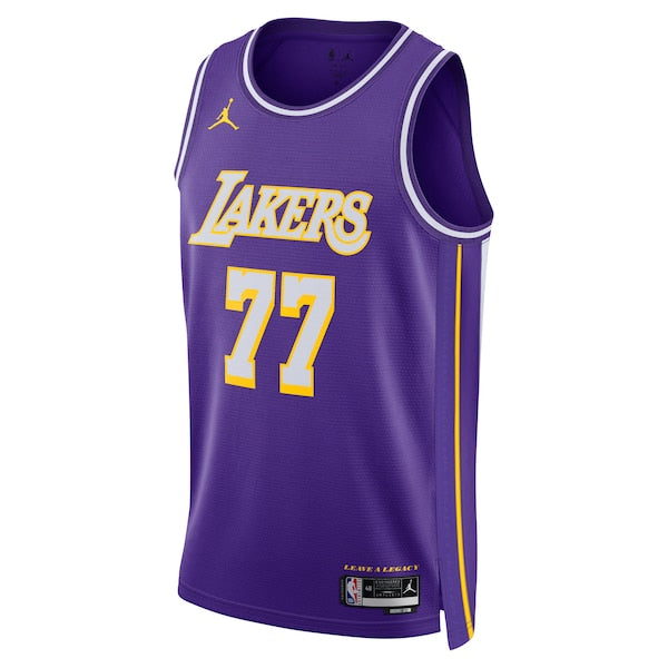 Luka Don?i? Los Angeles Lakers Jordan Brand Unisex Swingman Jersey - Statement Edition - Purple - Image 2