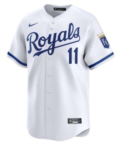 Alternative view of Maikel Garcia Kansas City Royals Nike Home Limited Player Jersey - White