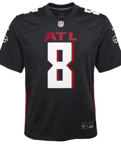 Alternative view of Kyle Pitts Sr. Atlanta Falcons Nike Youth Team Game Jersey - Black