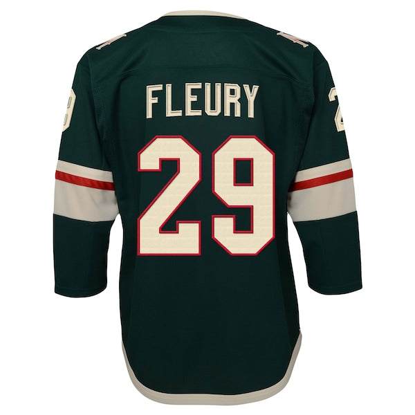 Marc-Andre Fleury Minnesota Wild Youth Home Premier Player Jersey - Green - Image 3