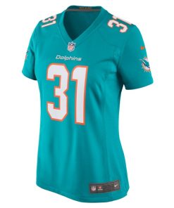 Alternative view of Raheem Mostert Miami Dolphins Nike Women's Game Jersey - Aqua