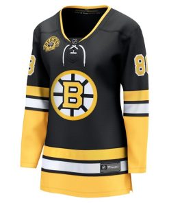 Alternative view of David Pastrnak Boston Bruins  Women's 100th Anniversary Premier Breakaway Player Jersey - Black