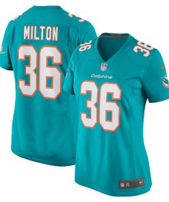 Mark Milton Miami Dolphins Nike Women's Game Jersey - Aqua