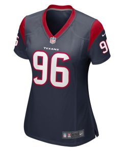 Alternative view of Maliek Collins Houston Texans Nike Women's Game Player Jersey - Navy