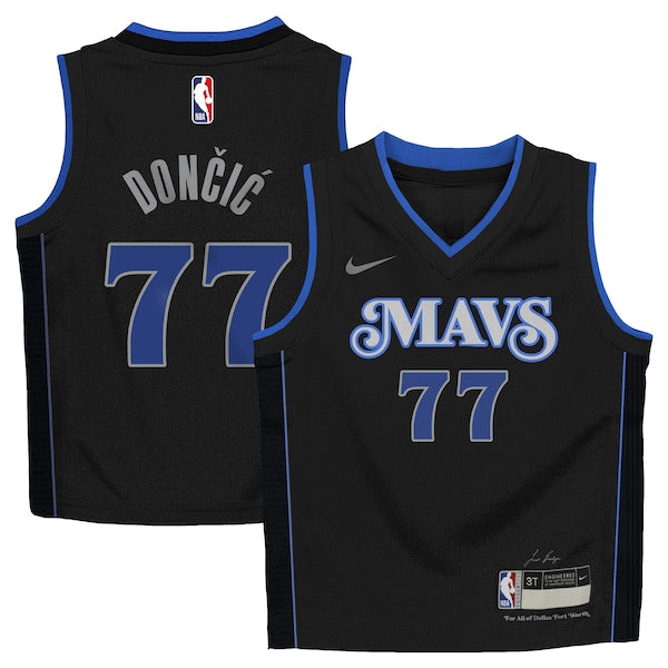 Luka Don?i? Dallas Mavericks Nike Preschool Swingman Replica Jersey - City Edition - Black