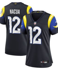 Puka Nacua Los Angeles Rams Nike Women's 2025 Rivalries Collection Game Jersey - Midnight Blue