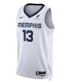 Alternative view of Jaren Jackson Jr. Memphis Grizzlies Nike Unisex Swingman Badge Player Jersey - Association Edition - White