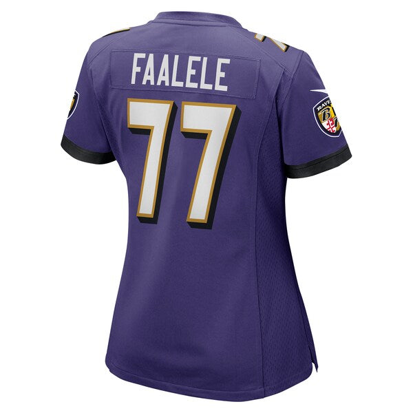 Daniel Faalele Baltimore Ravens Nike Women's Player Game Jersey - Purple - Image 3