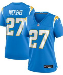 R.J. Mickens Los Angeles Chargers Nike Women's Team Game Jersey -  Powder Blue