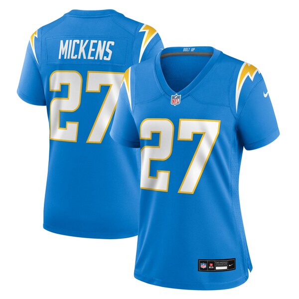 R.J. Mickens Los Angeles Chargers Nike Women's Team Game Jersey - Powder Blue