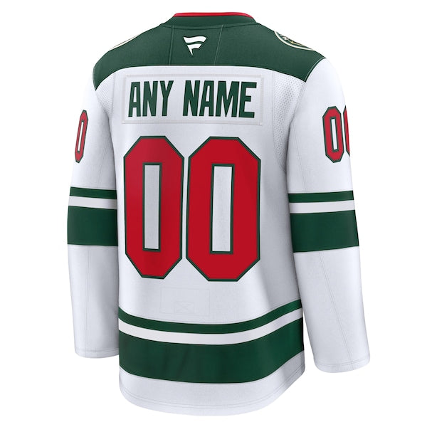 Minnesota Wild Away Premium Custom Jersey - White/Green - Image 4