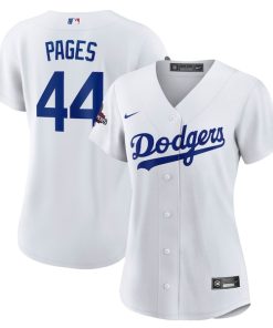 Alternative view of Andy Pages Los Angeles Dodgers Nike Women's 2024 World Series Champions Home Replica Player Jersey - White