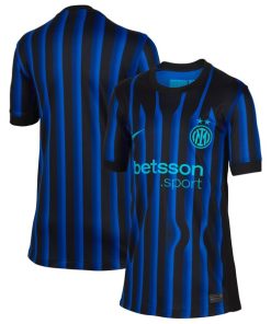 Inter Milan Nike Youth 2025/26 Home Replica Jersey - Blue/Aqua