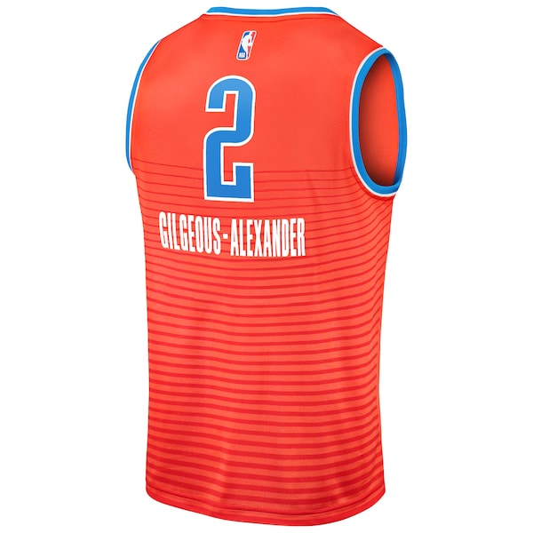 Shai Gilgeous-Alexander Oklahoma City Thunder Fast Break Team Replica Jersey - Statement Edition - Orange - Image 3