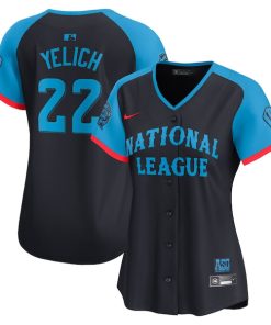 Christian Yelich National League Nike Women's 2024 MLB All-Star Game Limited Player Jersey - Navy