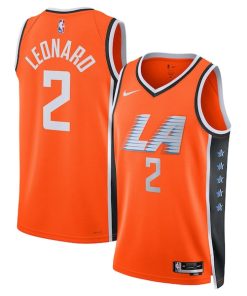 Kawhi Leonard LA Clippers Nike Unisex 2025/26 Swingman Jersey - Orange - City Edition