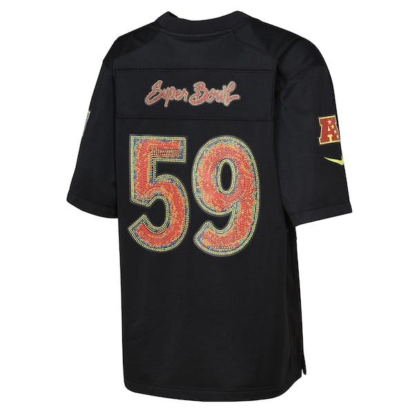 Nike Youth Super Bowl LIX Game Jersey - Black - Image 3