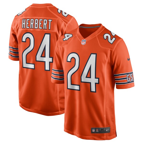 Khalil Herbert Chicago Bears Nike Alternate Game Player Jersey - Orange/Navy