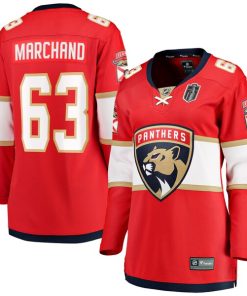 Brad Marchand Florida Panthers  Women's 2025 Stanley Cup Final Home Breakaway Player Jersey - Red