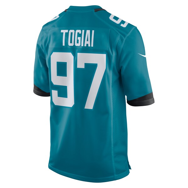Tommy Togiai Jacksonville Jaguars Nike Team Game Jersey - Teal - Image 3