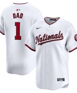 Washington Nationals Nike #1 Dad Home Limited Jersey - White