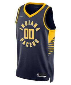 Alternative view of Indiana Pacers Nike 2021/22 Diamond Swingman Custom Jersey - Icon Edition - Navy