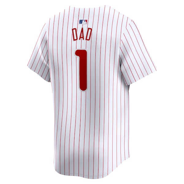 Philadelphia Phillies Nike #1 Dad Home Limited Jersey - White - Image 3