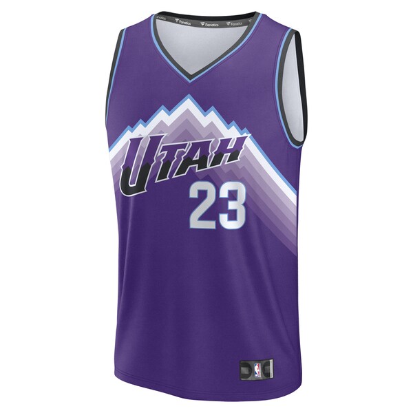 Lauri Markkanen Utah Jazz Youth Fast Break Replica Jersey - Icon Edition - Purple - Image 2