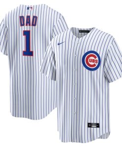 Chicago Cubs Nike #1 Dad Home Replica Jersey - White