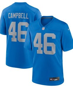 Alternative view of Jack Campbell Detroit Lions Nike Alternate Game Jersey -  Blue