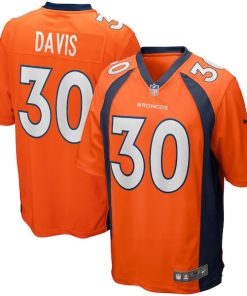 Terrell Davis Denver Broncos Nike Game Retired Player Jersey - Orange/Navy