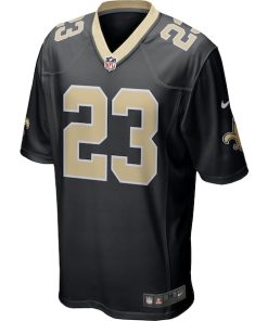 Alternative view of Marshon Lattimore New Orleans Saints Nike Game Jersey - Black