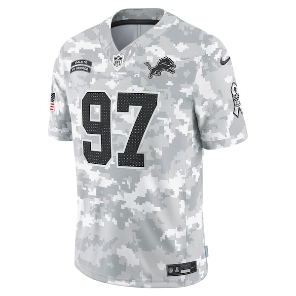 Aidan Hutchinson Detroit Lions Nike 2024 Salute to Service Limited Jersey - Arctic Camo - Image 2