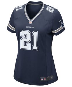 Alternative view of Ezekiel Elliott Dallas Cowboys Nike Women's Game Team Jersey - Navy