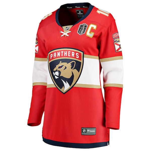Aleksander Barkov Florida Panthers Women's 2025 Stanley Cup Final Home Breakaway Player Jersey - Red - Image 2