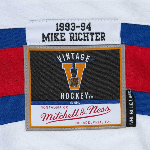 Mike Richter New York Rangers 1993/94 Blue Line Player Jersey - Blue - Image 5