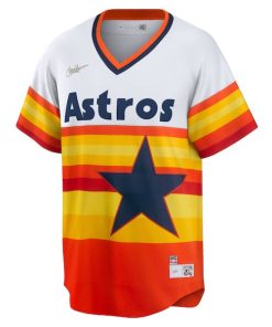 Alternative view of Nolan Ryan Houston Astros Nike Home Cooperstown Collection Player Jersey - White